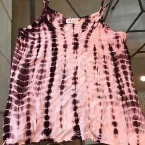 Girls exist tie-dye tank top size small